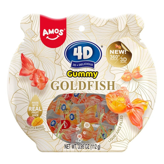 Amos 4D Gummy Lucky Fish Peg Bag 3.95oz (112g)