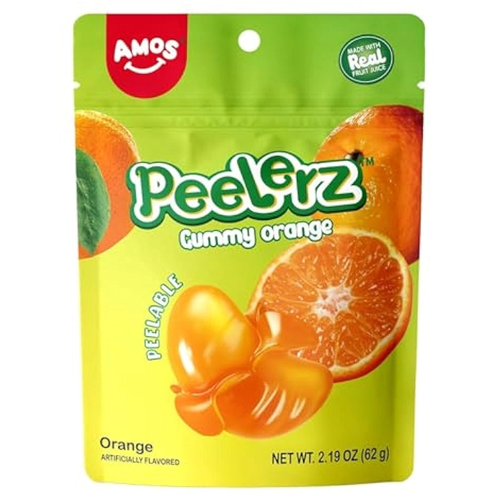 Amos Peelerz Gummy Orange Peg Bag 6oz (170g)