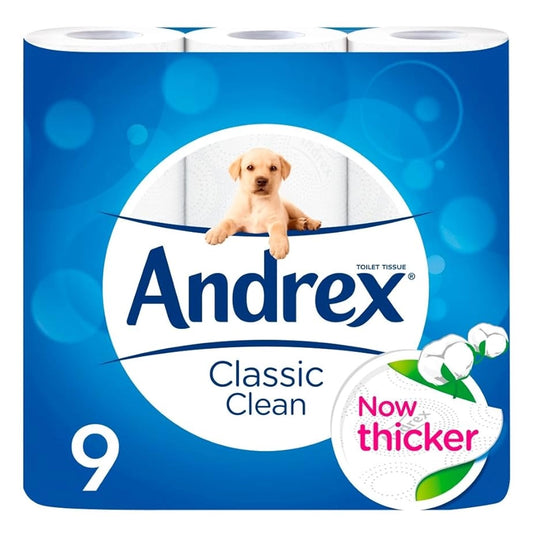 Andrex Classic Clean 9 Rolls