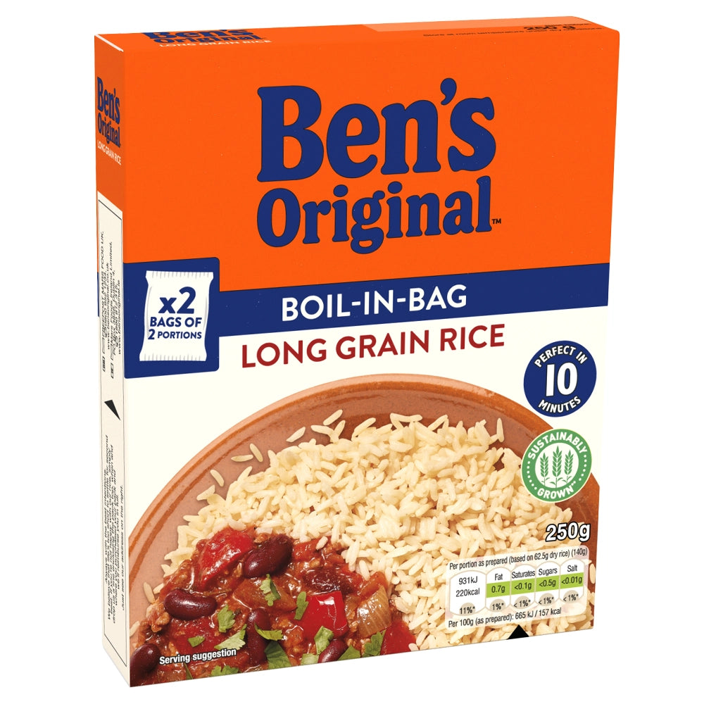 Ben's Original Boil In Bag Long Grain Rice 250g