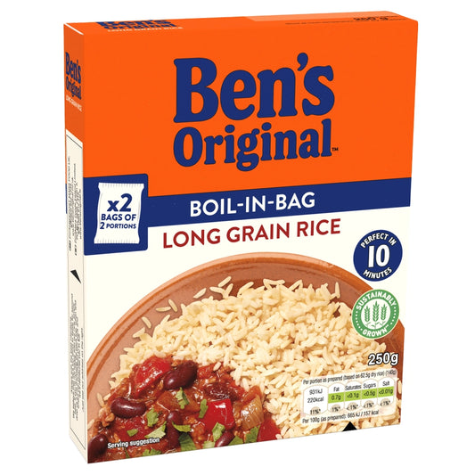 Ben's Original Boil In Bag Long Grain Rice 250g
