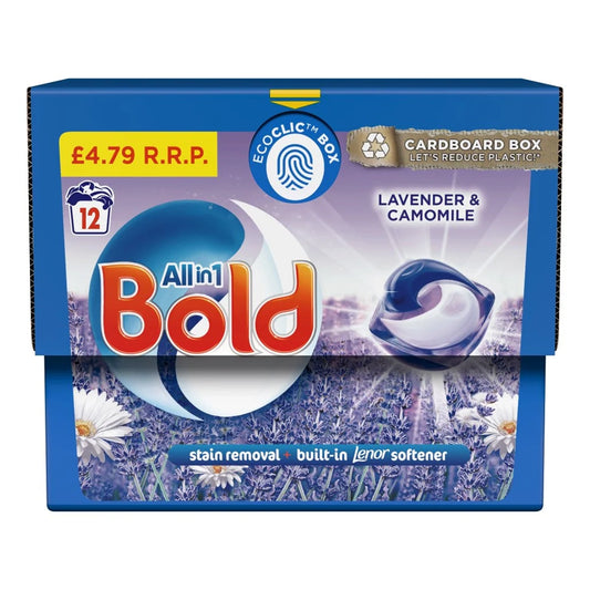 Bold All in 1 Lavender & Camomile Pods 12 Washes
