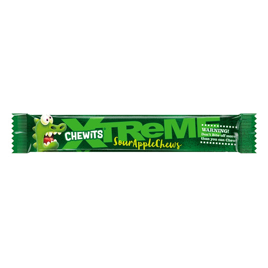 Chewits Xtreme Sour Apple Chews 34g