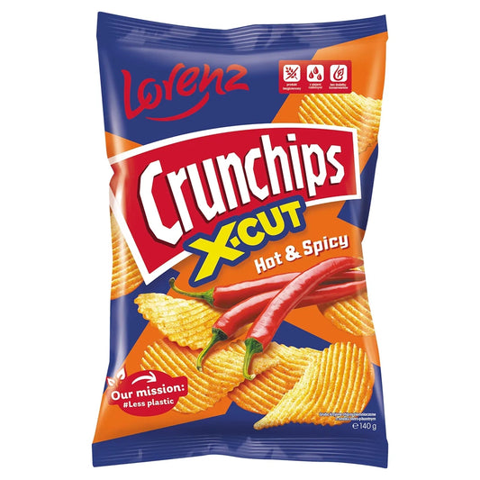 Crunchips X-Cut Hot & Spicy 140g