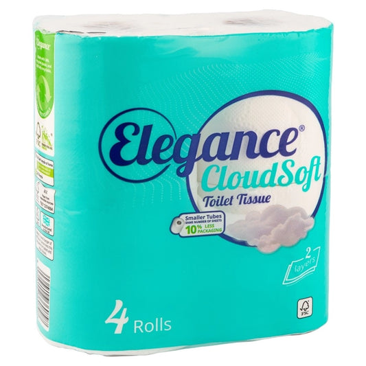 Elegance Cloud Soft Toilet Tissue 4 Rolls