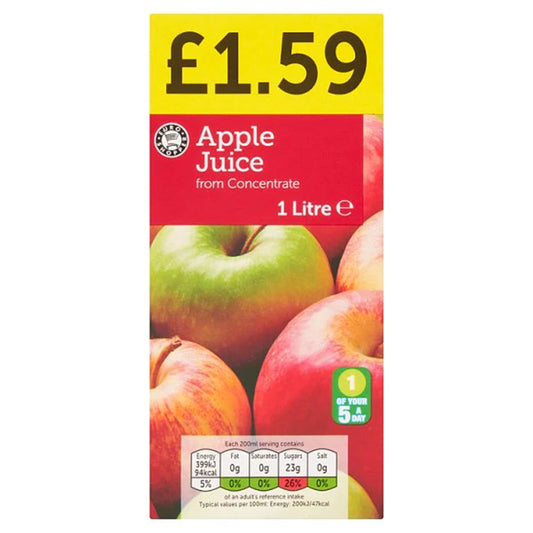 Euro Shopper Apple Juice Carton 1L