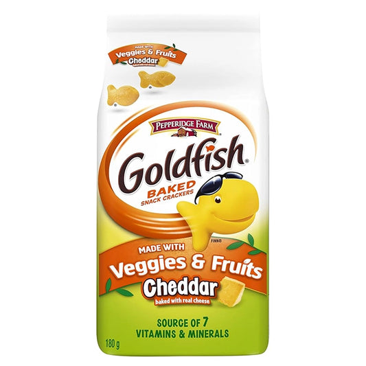 Goldfish Crackers Veggies and Fruit Cheddar Flavour (180g)