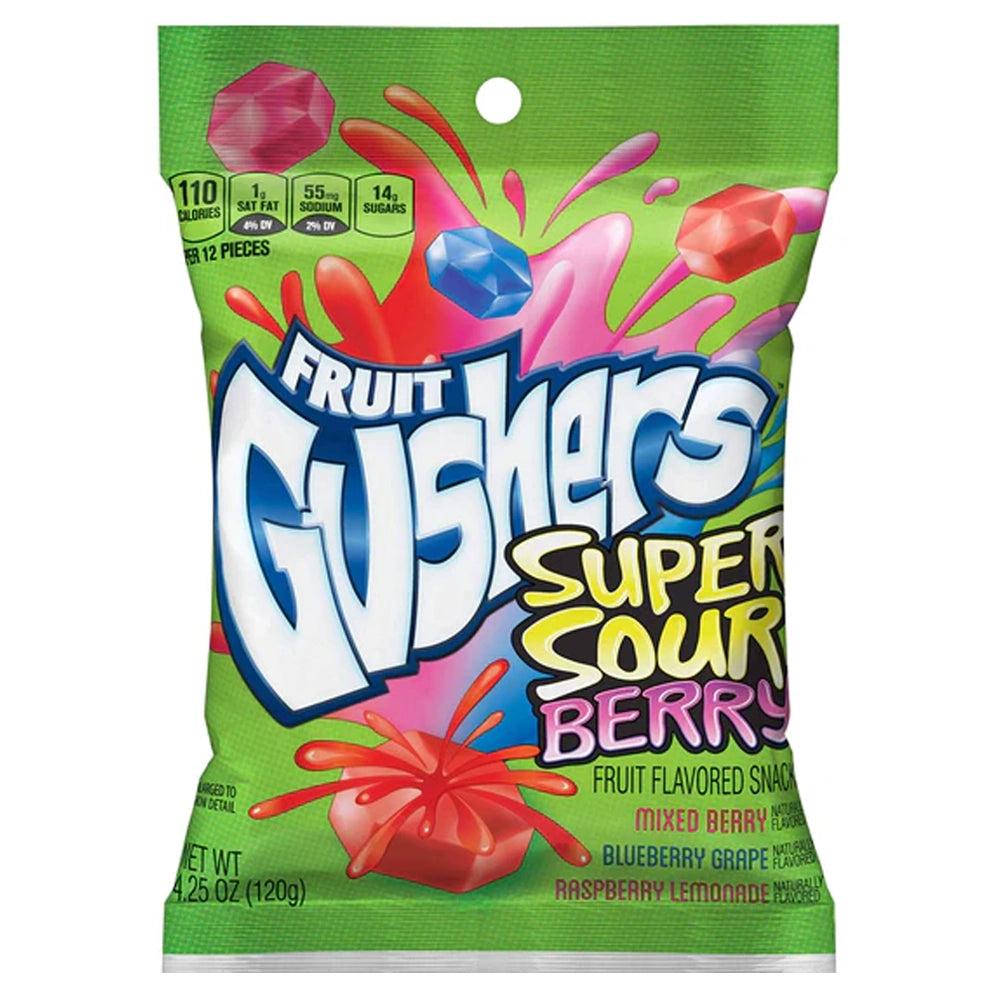 Gushers Super Sour Berry Peg Bag 4.25oz