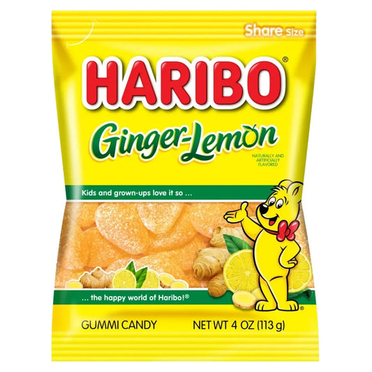 Haribo Ginger Lemon Peg Bags 4oz (113g)