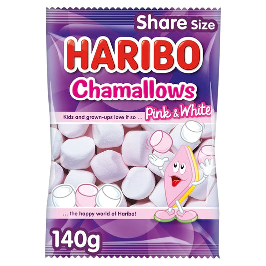 Haribo Marshmallows Chamallows Pink & White 140g