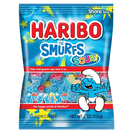 Haribo Sour Smurfs Peg Bag