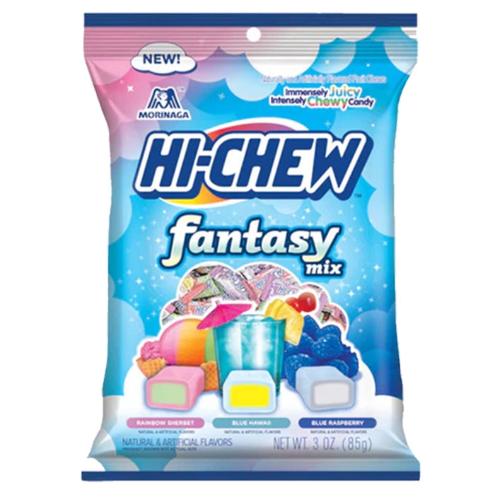 Hi- Chew Fantasy Mix 85g (Rainbow Sherbet, Blue Hawaii, Blue Raspberry)