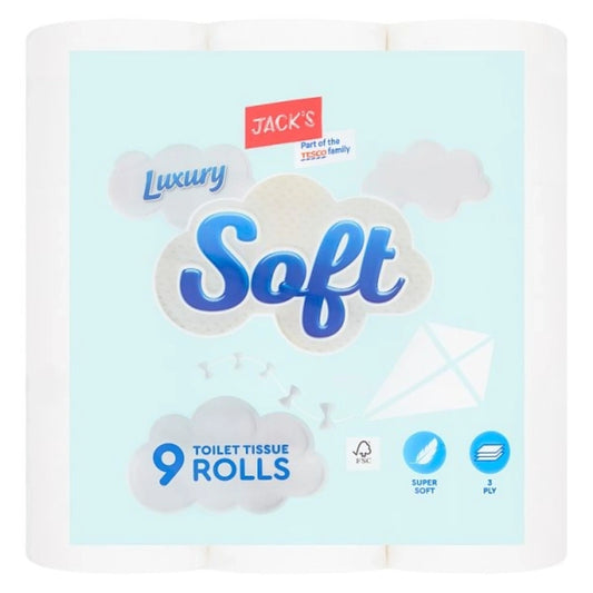 Jack's Luxury Soft Toilet Tissue 9 Rolls