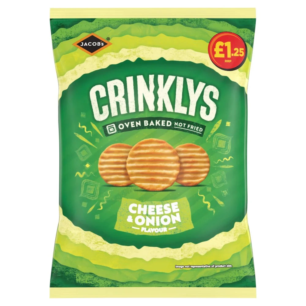 Jacob’s Baked Crinklys Cheese & Onion 90g