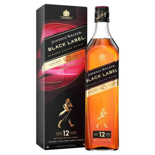 Johnnie Walker 12 Year Black Label Sherry Finish Blended Scotch Whisky 70cl