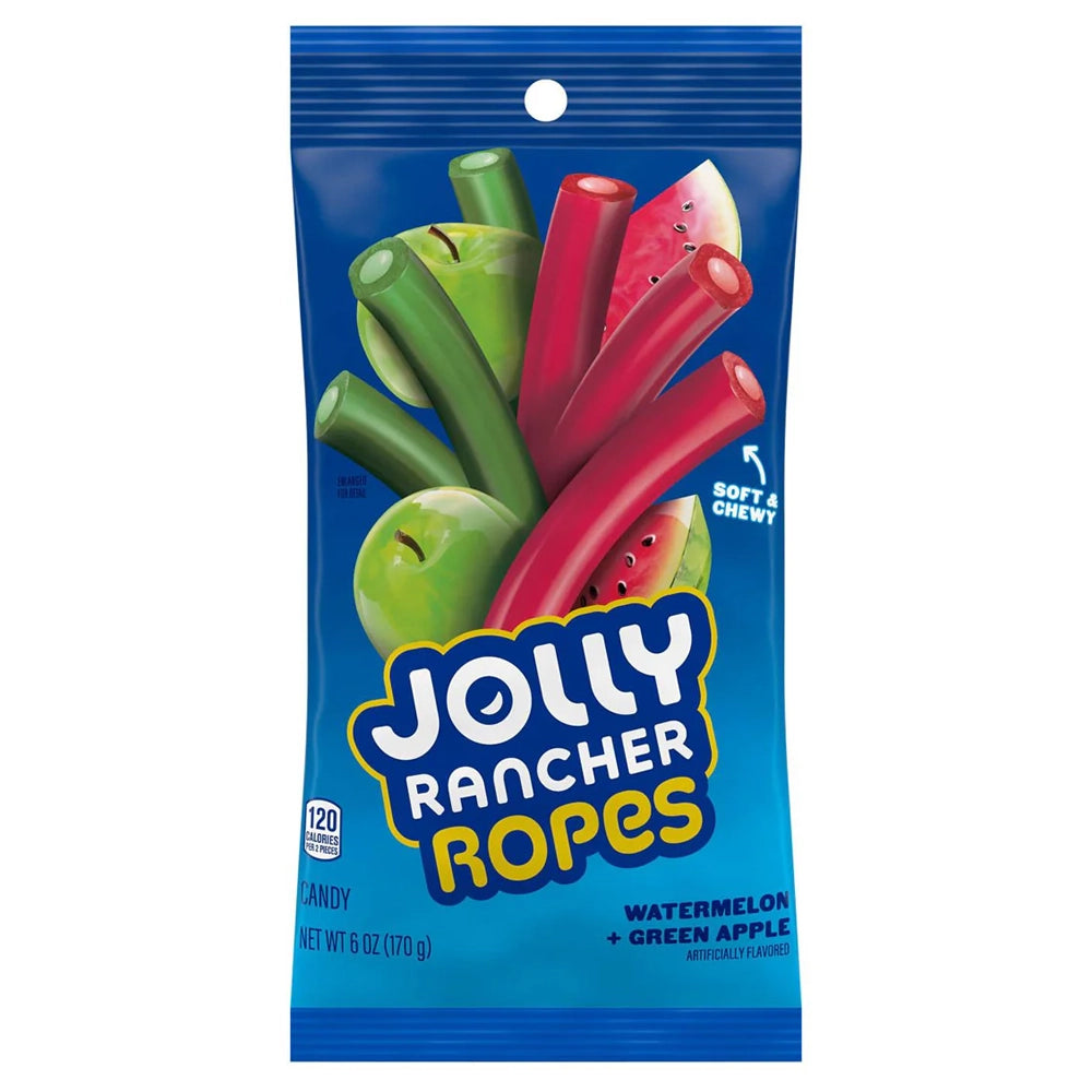 Jolly Rancher Ropes Watermelon + Green Apple 170g