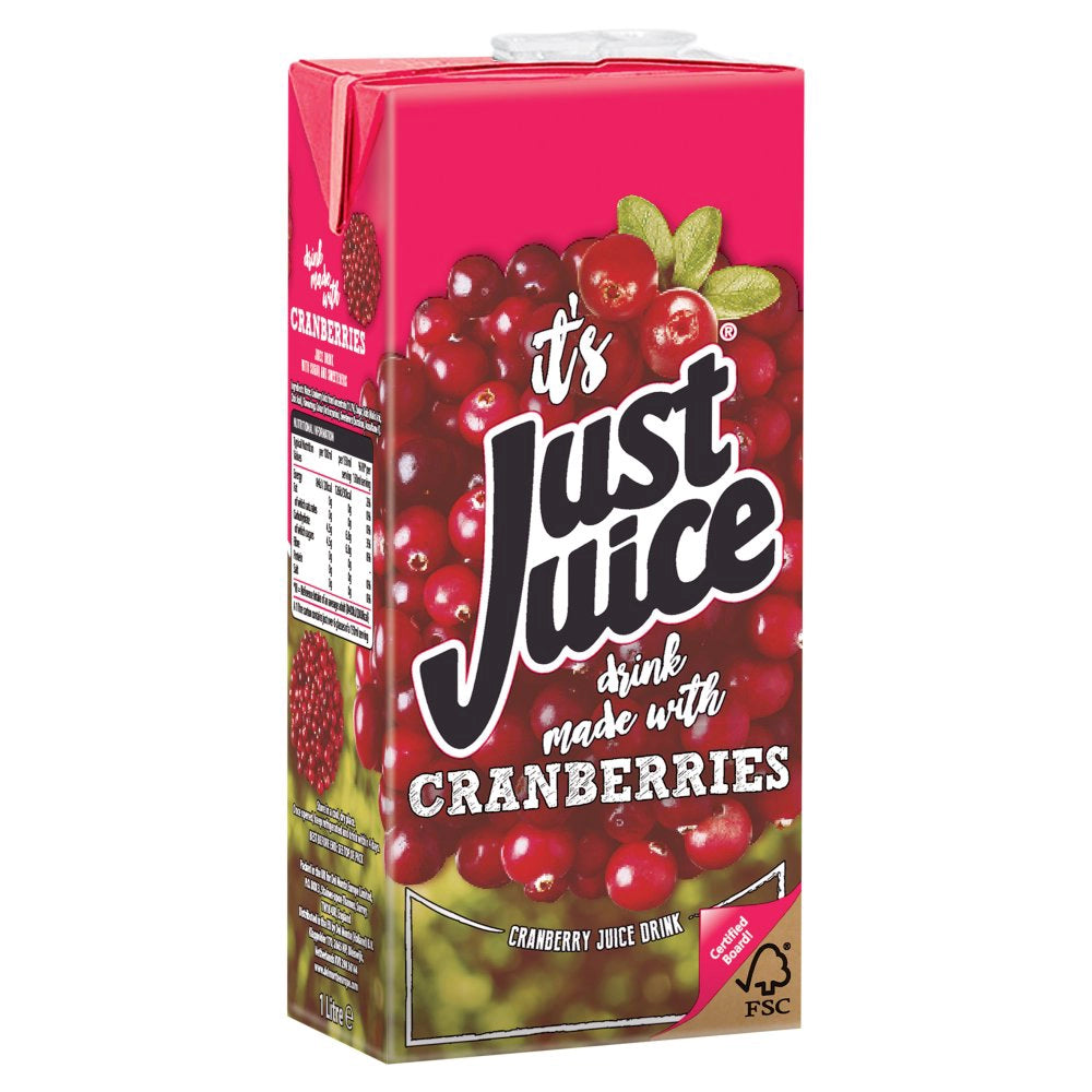 Just Juice Cranberries Carton 1L
