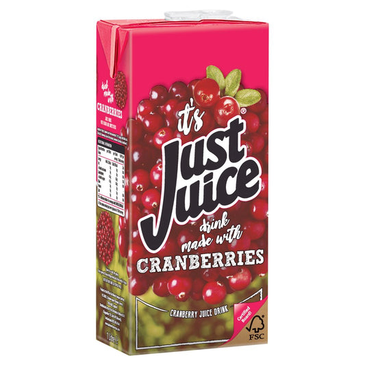 Just Juice Cranberries Carton 1L