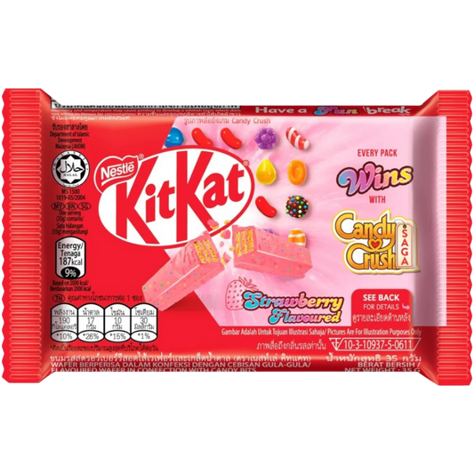 Kit Kat Candy Crush Strawberry Flavoured 35g (4 Fingers)