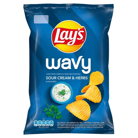 Lays Wavy Sour Cream & Herbs 130g