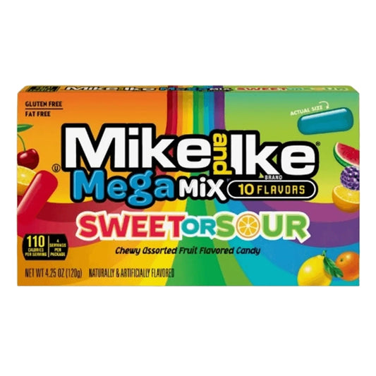 Mike & Ike Mega Mix Sweet & Sour Theater Box 4.25oz (120g)