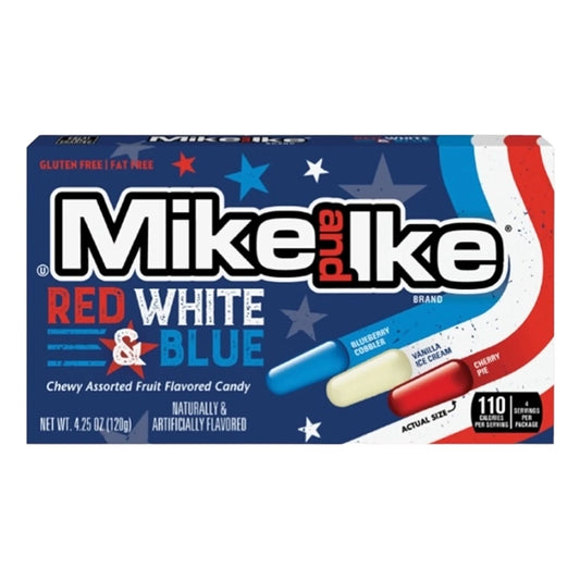 Mike & Ike Red White & Blue Theater Box 4.25oz (120g)