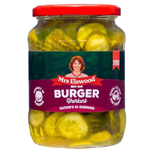 Mrs Elswood Burger Gherkins 670g