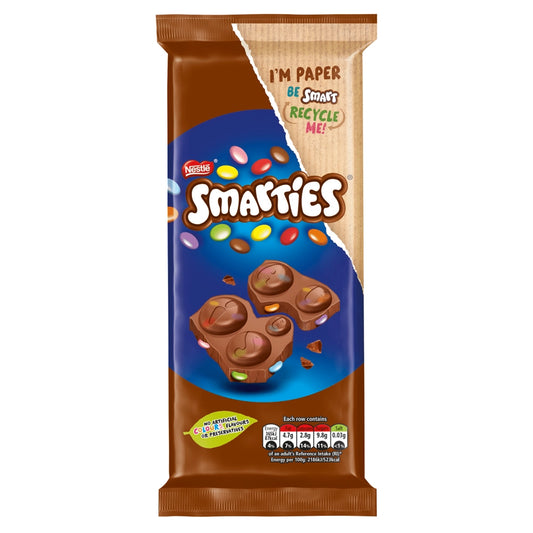 Nestle Smarties Milk Chocolate Bar 90g