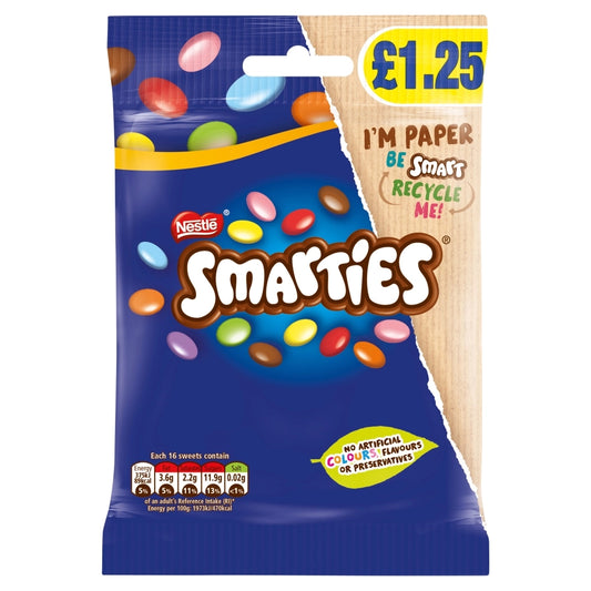 Nestle Smarties Milk Chocolate Sharing Bag 87g