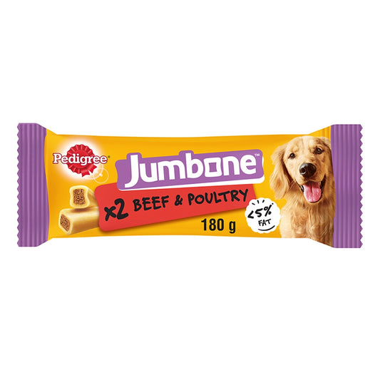 Pedigree Jumbone x2 Beef and Poultry 180g