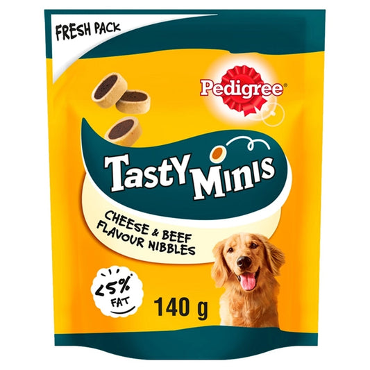 Pedigree Tasty Minis Beef and Cheese 140g