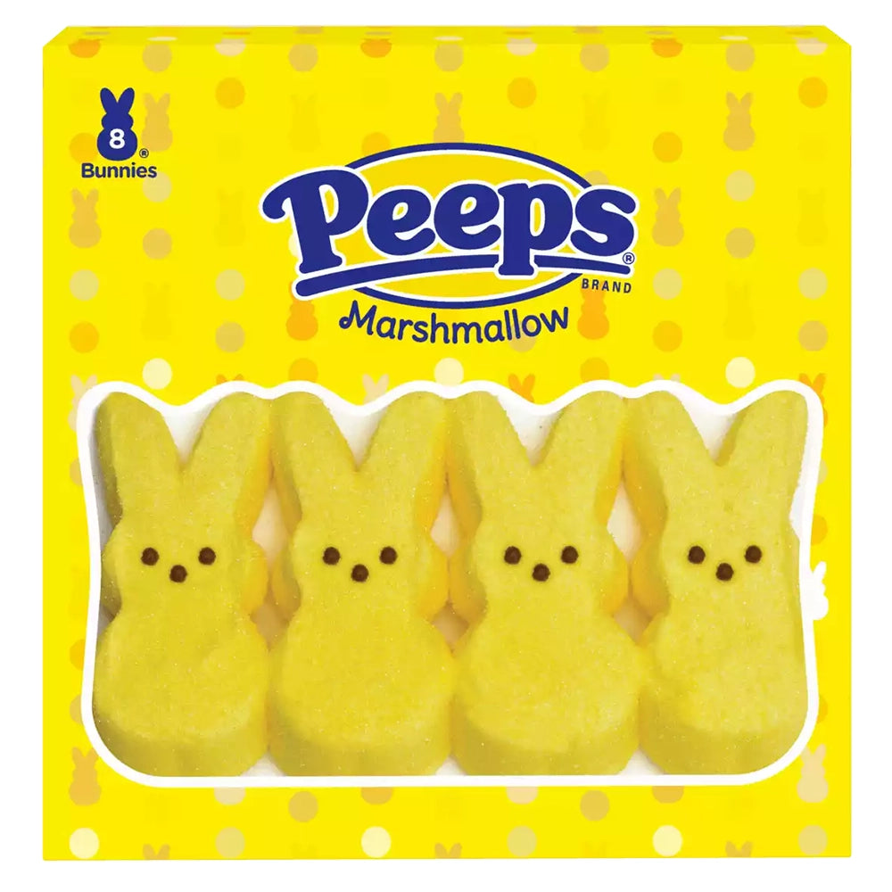 Peeps Classic Marshmallow Bunnies 4 Count Yellow 1.5oz (42g)