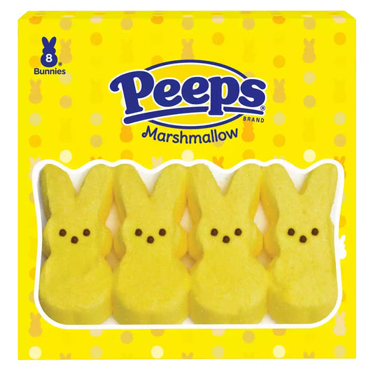 Peeps Classic Marshmallow Bunnies 4 Count Yellow 1.5oz (42g)