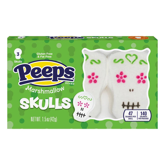Peeps Halloween Marshmallow Skulls 3PK 1.5oz (42g)
