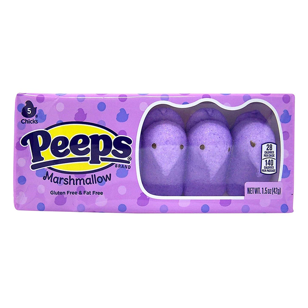 Peeps Lavender Marshmallow Chicks 5 Packs (42g)