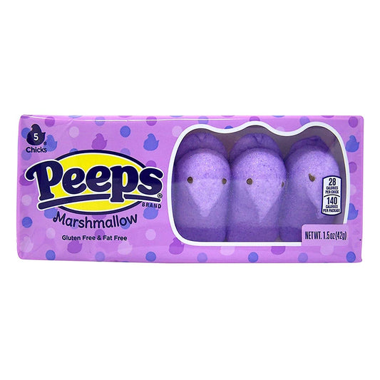 Peeps Lavender Marshmallow Chicks 5 Packs (42g)