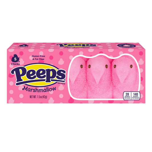 Peeps Pink Marshmallow Chicks 5ct (42g)