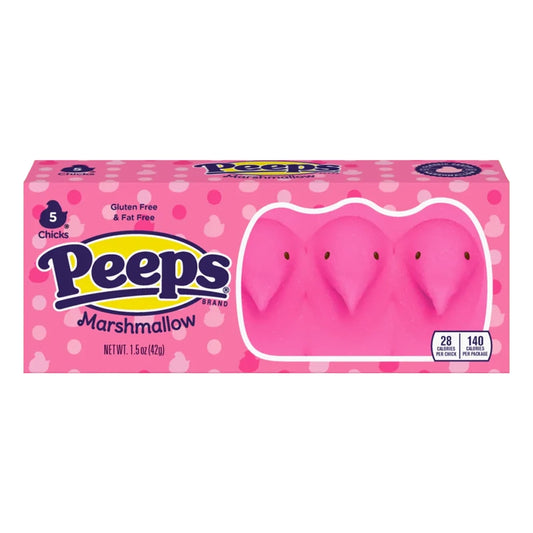 Peeps Pink Marshmallow Chicks 5 Packs (42g)