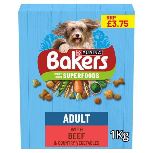 Purina Bakers Adult with Tasty Beef & Country Vegetables 1kg