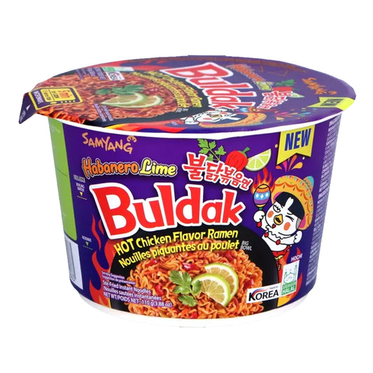 Samyang Buldak Hot Chicken Flavour Ramen - Habanero Lime Big Bowl 110g