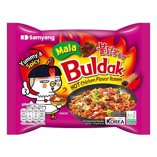 Samyang Buldak Hot Chicken Flavour Ramen - Mala Buldak 135g