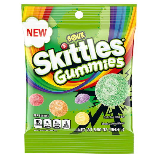 Skittles Sour Gummies Peg Pack 5.8oz (164.4g)
