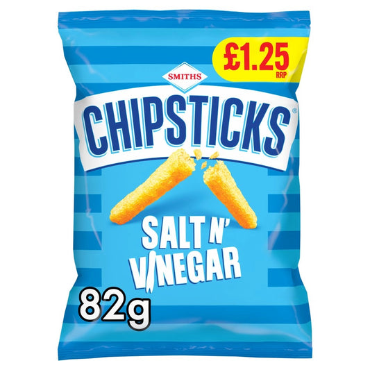 Smiths Chipsticks Salt 'n' Vinegar Snacks Crisps 82g