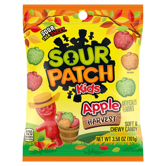 Sour Patch Kids Halloween Apple Harvest Mix Peg Bag 3.58oz (101g)