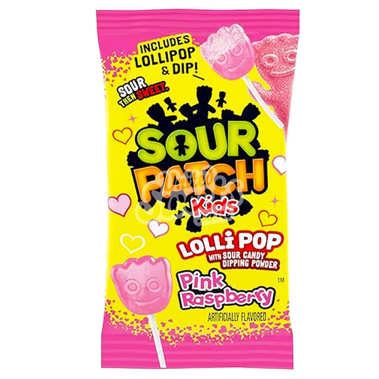 Sour Patch Kids Lick & Dip Lollipops Pink Raspberry