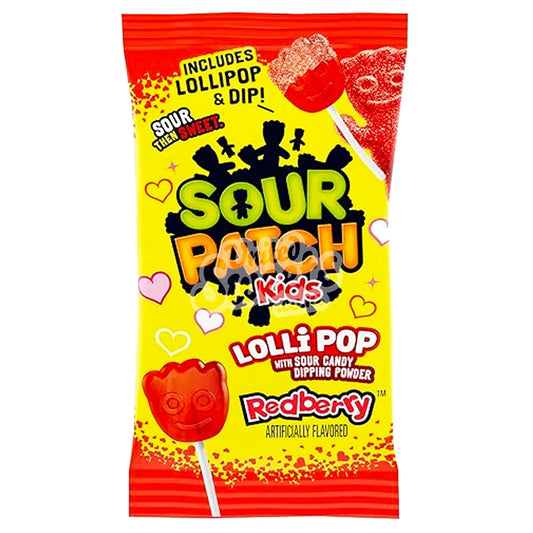 Sour Patch Kids Lick & Dip Lollipops Redberry