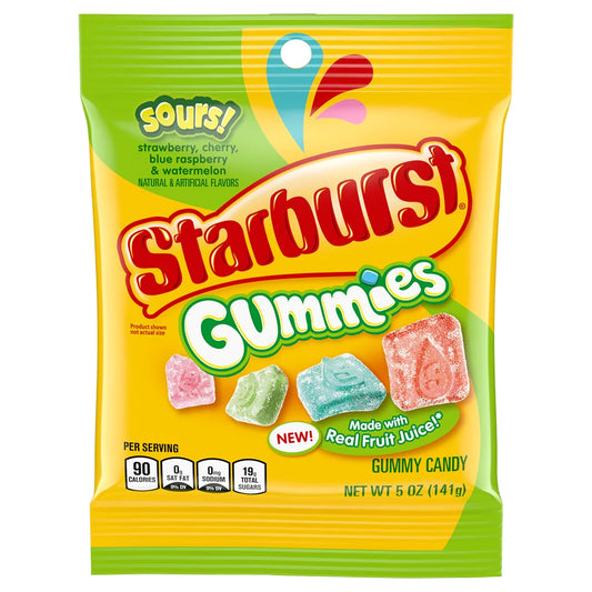 Starburst Gummies Sours 5oz (141g)