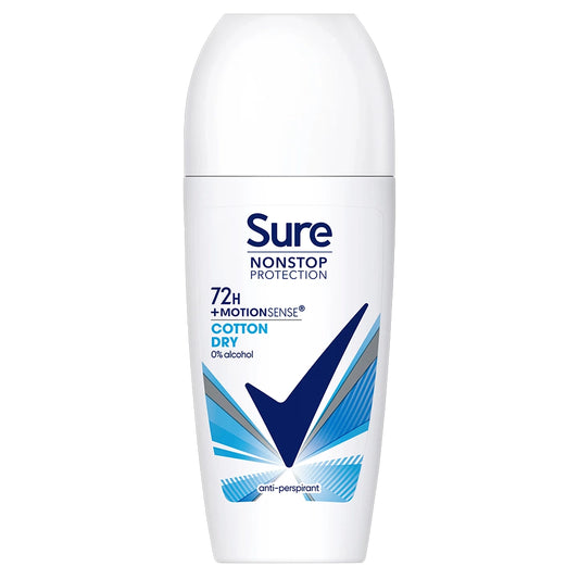 Sure Women Cotton Dry Roll-on Antiperspirant Deodorant 50ml