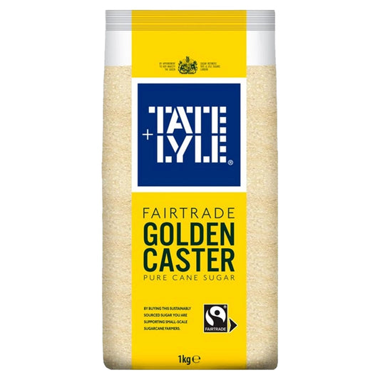 Tate & Lyle Fairtrade Golden Caster Pure Cane Sugar 1kg