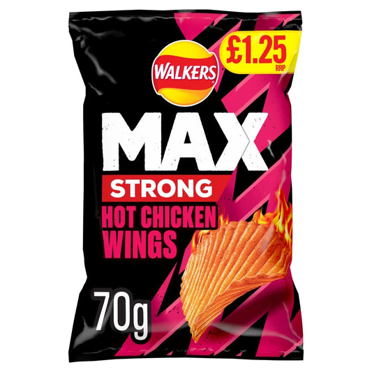 Walkers Max Strong Hot Chicken Wings 70g